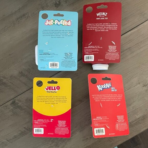 New: 4 Pack Squeak Dog Toys - Picture 2 of 2